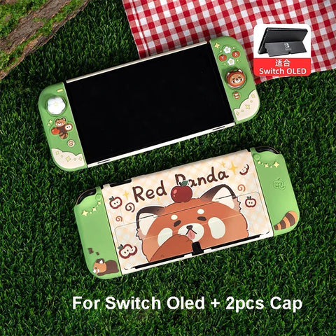 Kawaii Red Panda Picnic Switch Case OLED/NS2