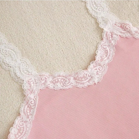 Pink & White Floral Pajamas Set