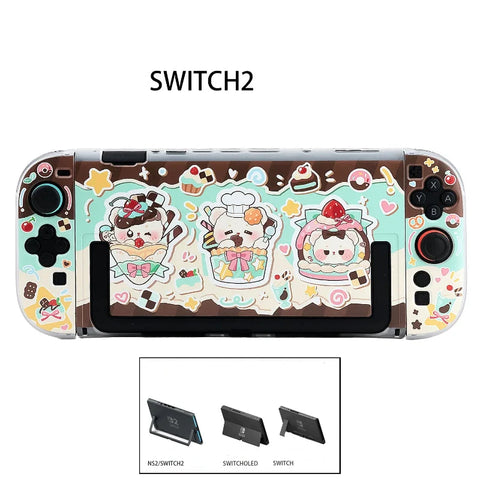 Kawaii Bears Bakery Switch Case OLED/NS2