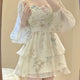 Cute Floral Chiffon Mini Dress