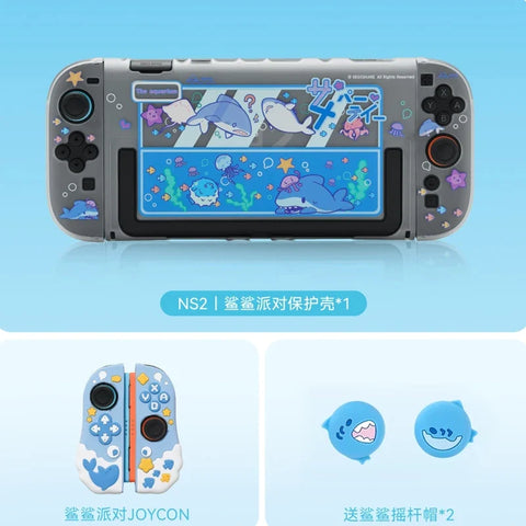 Kawaii Sharky and Friends Switch Hard Cover and Grips NS2