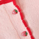 Pink Cherry & Strawberry Cropped Cardigan