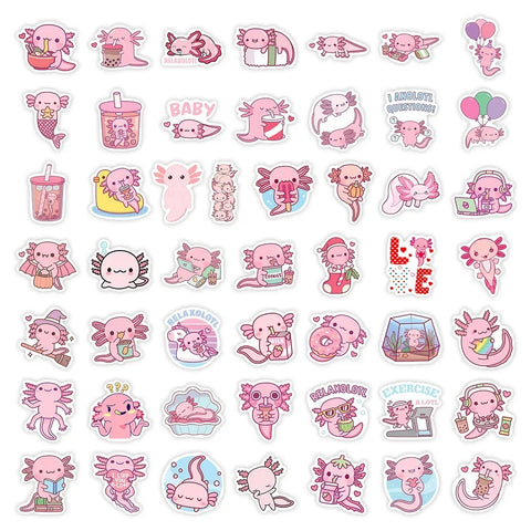 Kawaii Axolotl Sticker Pack