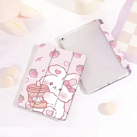 Strawberry Bunny & Coffee iPad Case