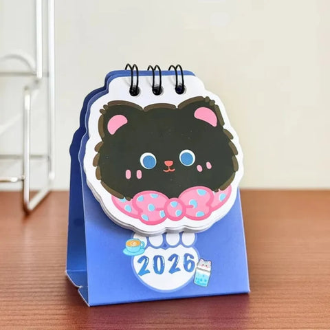 Kawaii Cat 2026 Mini Desk Calendar