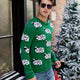 Sheep Jacquard Casual Long-Sleeve Ugly Christmas Sweater | NCS