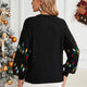 Sweet Colorful Pattern Loose Christmas Sweater | NCS