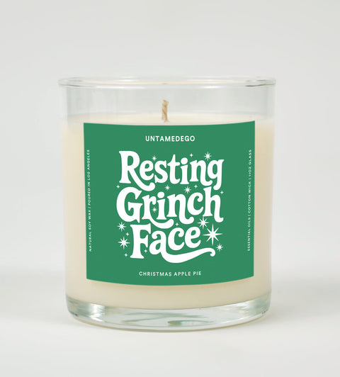 Resting Grinch Face | Christmas Candle