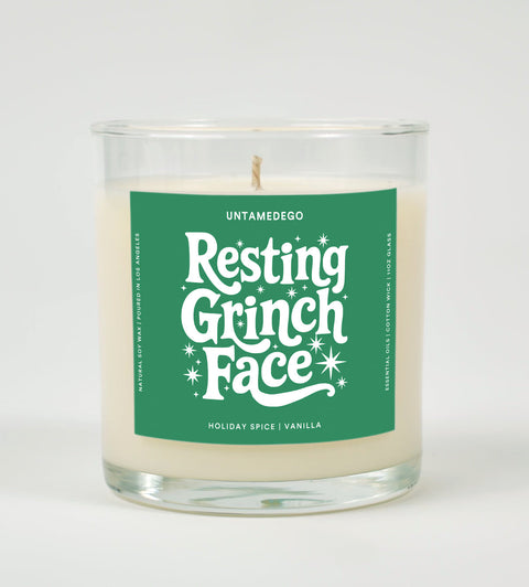 Resting Grinch Face | Christmas Candle