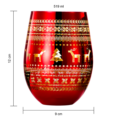 Crystal Christmas Tree Wine & Water Glasses - Set of 2