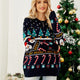 Thick Ugly Christmas Sweater with Santa and Christmas Tree Jacquard | NCS