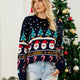 Thick Ugly Christmas Sweater with Santa and Christmas Tree Jacquard | NCS