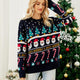 Thick Ugly Christmas Sweater with Santa and Christmas Tree Jacquard | NCS