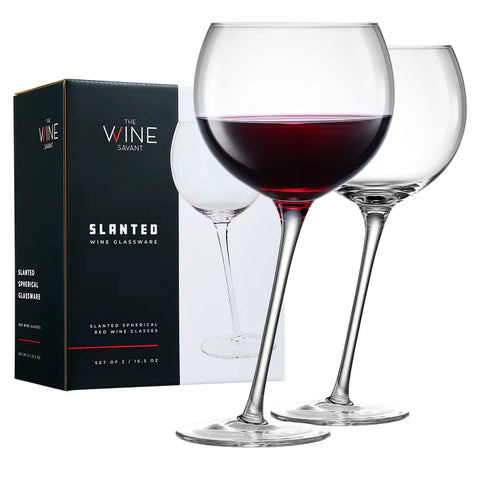 Tipsy Wine Glasses Set of 2 - 15.5OZ