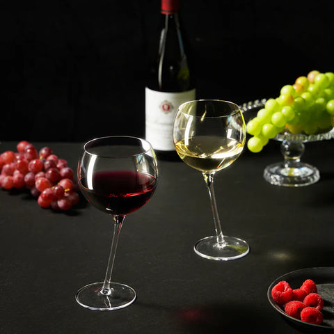 Tipsy Wine Glasses Set of 2 - 15.5OZ Unique Tilted Stemless