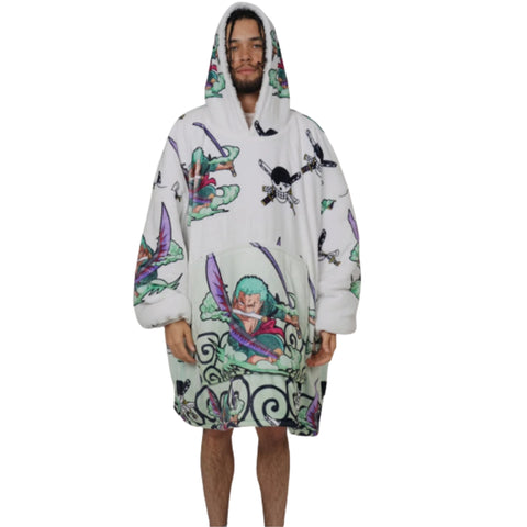 Zoro One Piece Wearable Blanket Hoodie for Kids & Adults | OLM Toys