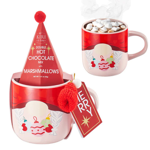 Mug With Hot Cocoa Mix & Marshmallows - Red Elf Mug