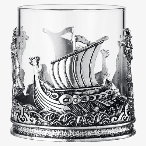 Viking & Mythological Pewter Whiskey, Wine, Beer & Water Drinking Glass - 12oz SINGLE