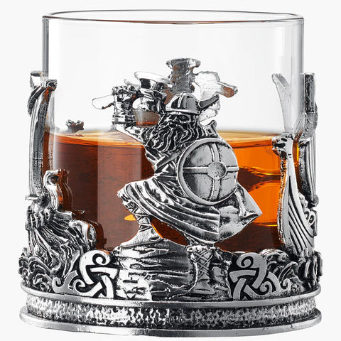 Viking & Mythological Pewter Whiskey, Wine, Beer & Water Drinking Glass - 12oz SINGLE