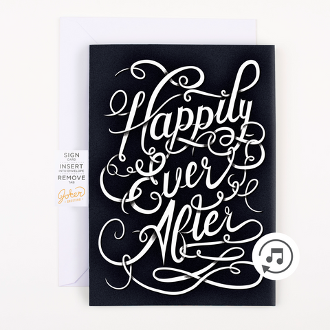 Endless Off-tune Wedding Card with Glitter