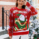 Women's Santa Sleigh Patterned Christmas Sweater | NCS