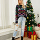 Women's Snowmans Sequins Loose Christmas Sweater | NCS