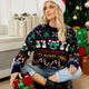 Women's Snowmans Sequins Loose Christmas Sweater | NCS