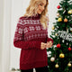 Women's Snowflake Jacquard Turtleneck Christmas Sweater | NCS