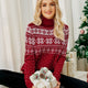 Women's Snowflake Jacquard Turtleneck Christmas Sweater | NCS