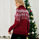 Women's Snowflake Jacquard Turtleneck Christmas Sweater | NCS