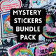 Mystery Unhinged Cute Sticker Pack – Funny Glitter Aesthetic Vinyl Stickers with Sass and Chaos for Laptops, and Water Bottles