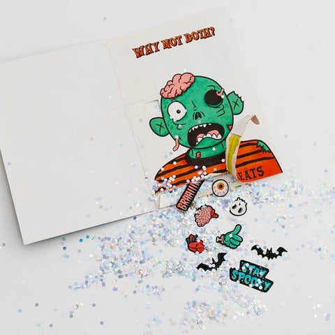 Endless Halloween Card with Glitter and Sticker Surprise
