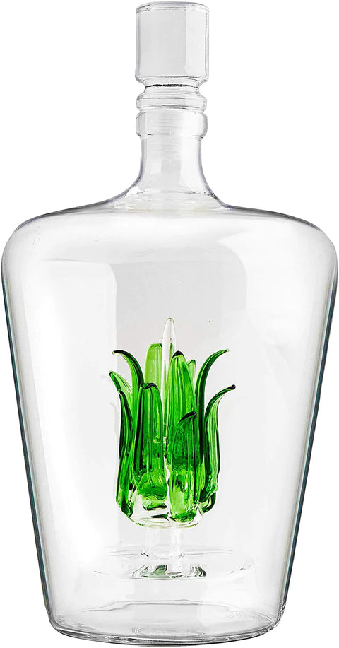 Tequila Decanter With Agave Plant