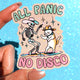 All Panic No Disco Sticker – Funny Skeleton Cat Holographic Vinyl Sticker