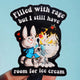Filled With Rage But I Still Have Room For Ice cream Bunny Sticker