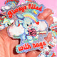 Always Filled with Rage Waterproof Vinyl Sticker – Holographic Funny Bunny Chainsaw Decal