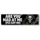 Are You Mad at Me (Pls Say No) Bumper Sticker