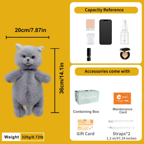 Russian Blue Cat Backpack – Cat Lover’s Daily Bag