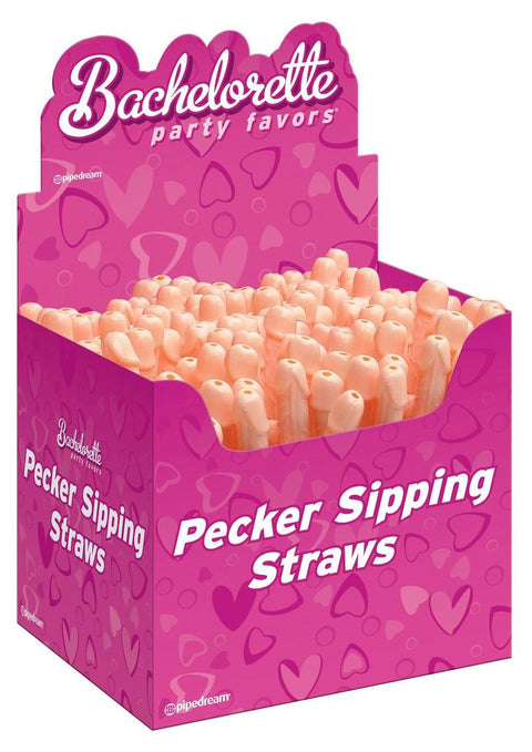 Bachelorette Party Favors Pecker Sipping Straws - 114 Count