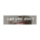 can you don't