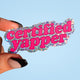 Certified Yapper Sticker – Funny Holographic Pink Vinyl Sticker