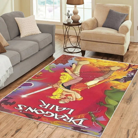 Arcade Game Rug – Classic Retro Game Carpet with Non Slip Backing, 84x60 Inches