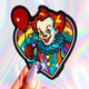 Killer Clown Rainbow Heart Vinyl Sticker