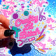 Crafty Lil Bitch- Glitter Holographic Vinyl  Sticker