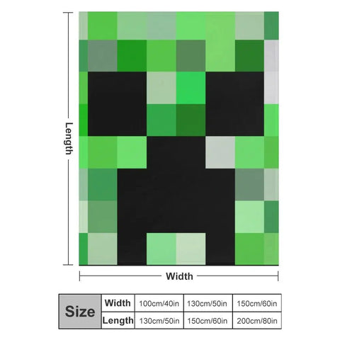 Super Soft Flannel Blanket – Creeper Cozy Throw for All Seasons, Lightweight & Durable