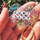 Cunt Slut Glitter Moon Keychain