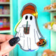 Retro Ghostie Hallowen Sticker