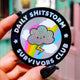 Funny Vinyl Sticker – Daily Shitstorm Survivors Club – Glitter Holographic Waterproof Sticker Decal