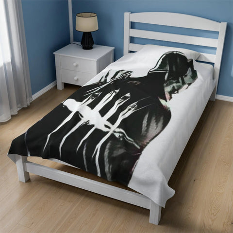 Velveteen Blanket – Plush Throw Cozy Fleece Blanket for Home Comfort