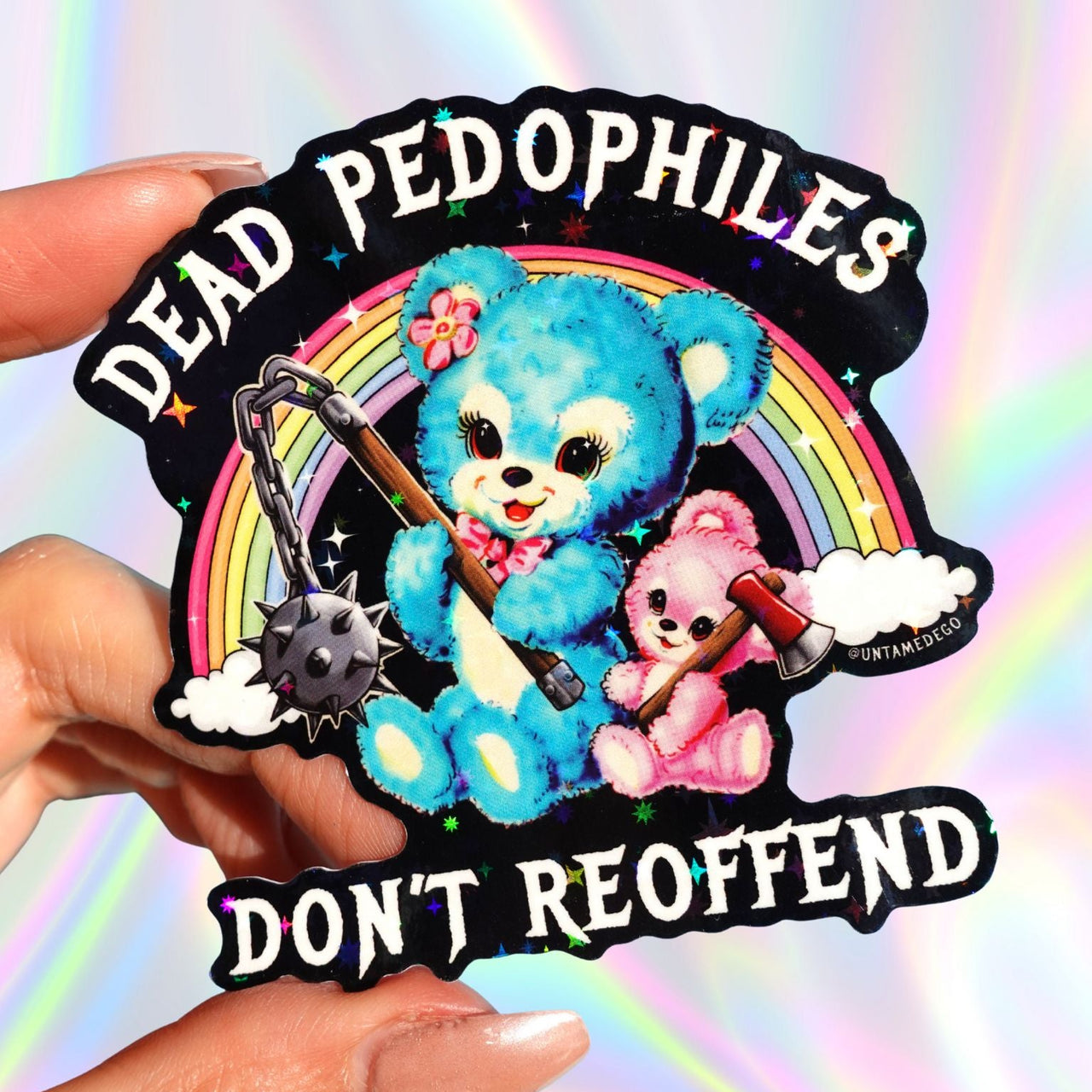 Dead Pedophiles Don't Reoffend Glitter Vinyl Sticker – Shut Up and Take ...